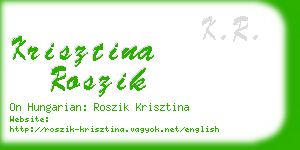 krisztina roszik business card